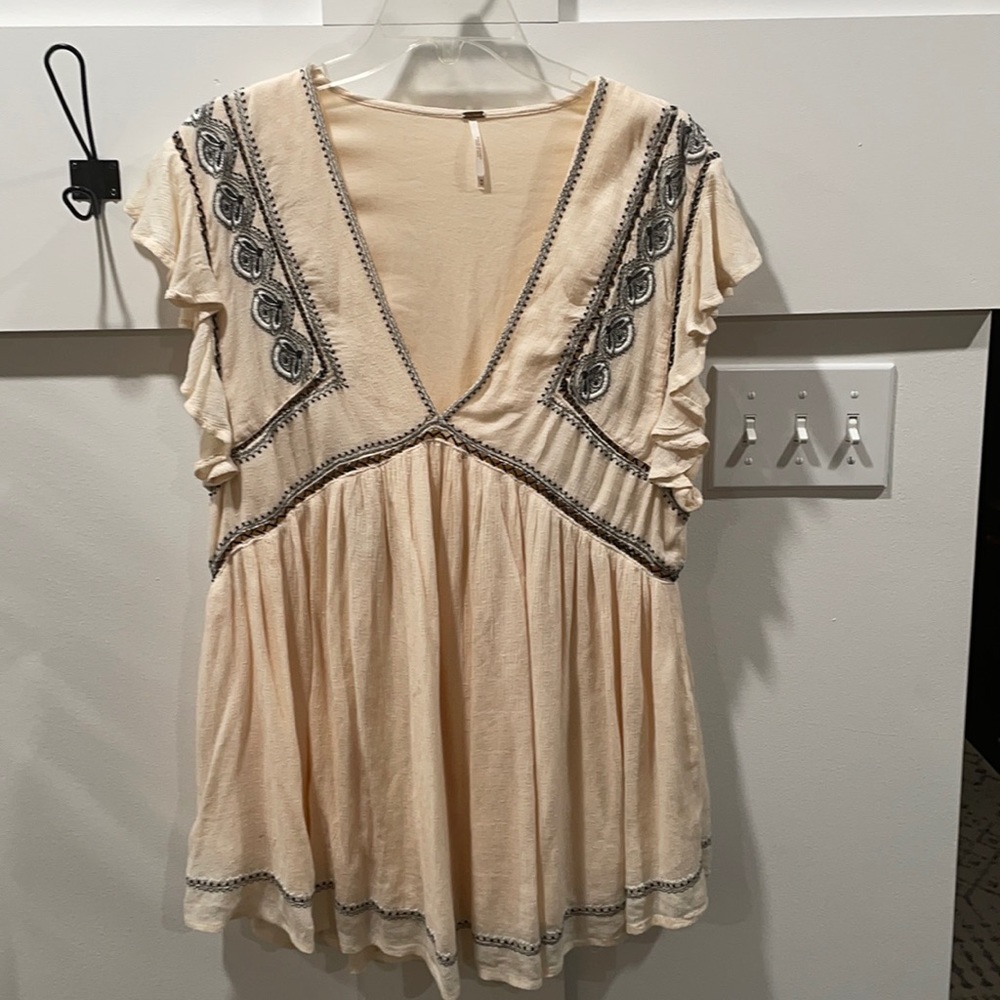 Free People v neck blouse